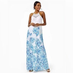 Lilly Pulitzer Pearl Soft Maxi Dress Sz 12